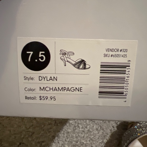 David Bridal Heels - Dylan, champagne color - Picture 3 of 3